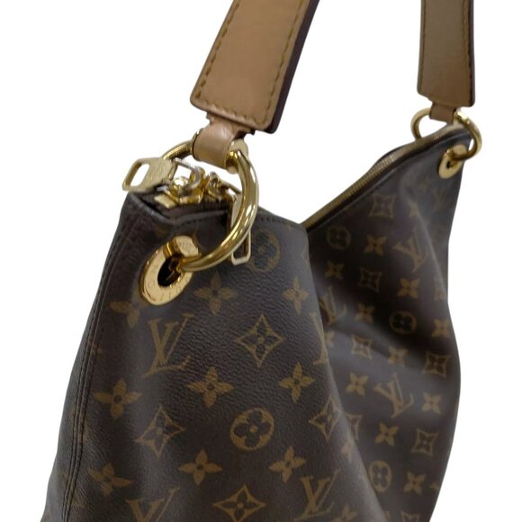 058853AQ (S6) Louis Vuitton Shoulder Bag Berry MM Brown Monogram - Picture 7 of 12